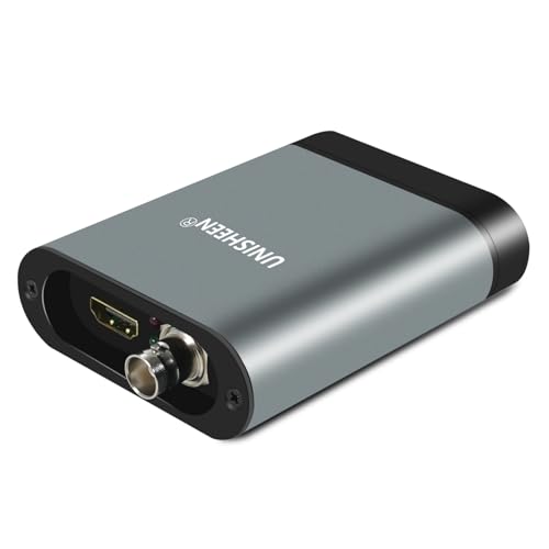Unisheen Tarjeta de captura de video HDMI SDI 4K, tarjeta de captura HDMI 4K30 a USB 3.0 para transmisión de trabajo con cámara/Xbox/PS4/PS5/PC/OBS
