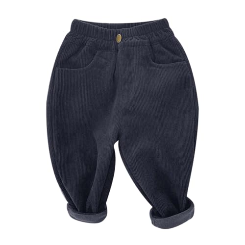 Boys Warm Corduroy Pants Comfortable Fleece Sweatpants Soft Homewear for Kids Durable Cozy Bottoms for Winter