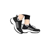 Women Shoes Flats Casual Women's Slip On Walking Shoes Cushion Running Tennis Non-Slip Comfortable Workout Gym Athletic Fashion Sneakers