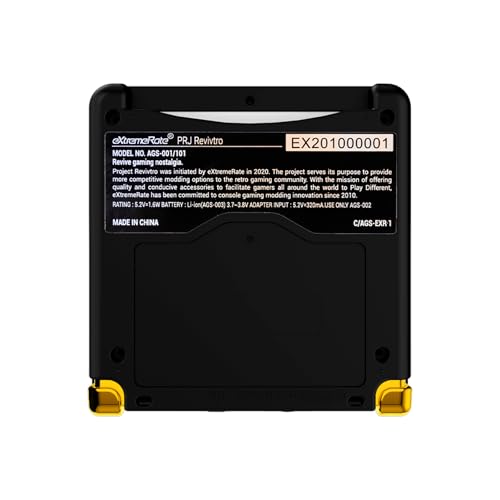 Image of IPS Ready Upgraded eXtremeRate Custom Replacement Housing Shell for Gameboy Advance SP GBA SP - The Great GOLDEN Wave Off Kanagawa - Black Compatible with Both IPS & Standard LCD - No Console & Screen
