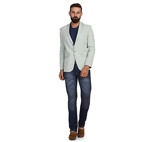 Image of TAHVO Grey Notched Lapel Blazer with Hanky
