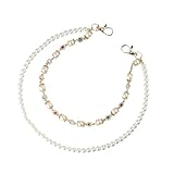 Layered Pants Wallet Chain for Men Women, Flower Pearl Hip Hop Punk Fashion Street Jeans Pocket Chain Keychain Jewelry Clothing Accessories