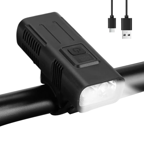 Faro delantero para bicicleta, de larga duración, 1200 mA, luz brillante, 4 modos, impermeable, tipo C, carga para bicicleta, linterna de seguridad para ciclismo