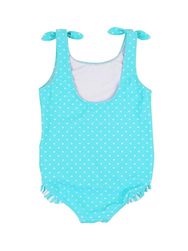 Image of RuffleButts Girls UPF50+ Sun Protection Tie Shoulder /Cross Back One Piece Swimsuit