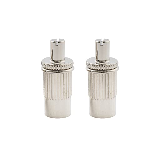 Musiclily Pro M8 ミリサイズ スタッドとアンカー Nashville Tune-O-Maticブリッジ 輸入レスポールスタイルのエレキギター用、ニッケル(2個セット)