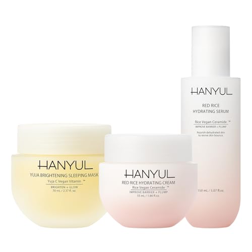 Hanyul Yuja Sleeping Mask + Red Rice Serum + Red Rice Cream image 5