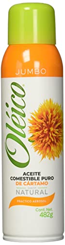 Recopilación de Aerosoles de horno los mejores 10. 40 Oléico Aceite Puro de Cártamo en Aerosol Jumbo, Natural, 482 gramos