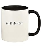 got strait-jacket? - 11oz Ceramic Colored Handle and Inside Coffee Mug Cup, Black