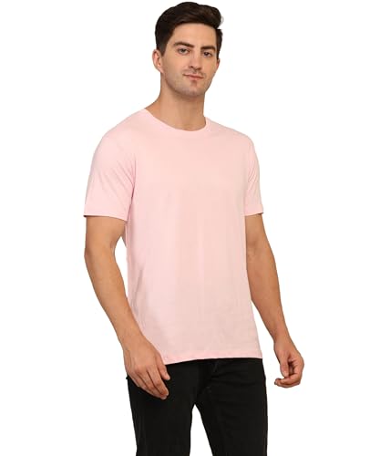 Image of Unisex Round Neck Plain T-Shirt | Combed Bio-Washed Ring Spun Cotton for Men & Women, Short Sleeves