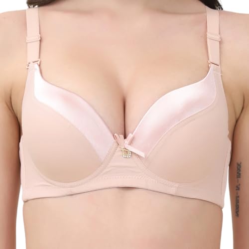 Image of Quttos PrettyCat Underwire Lightly Padded Sexy Satin T-Shirt Bra
