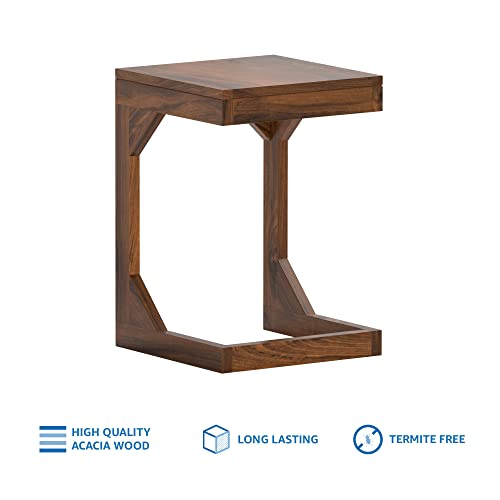 Image of Amazon Brand - Solimo Edmyg Modern End Table (Acacia Wood, Natural Finish) 15 * 15 * 22