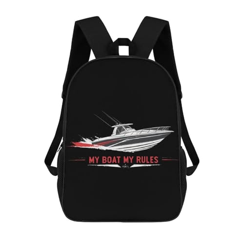 Motorboat Boating Captain Unisex Backpack 17