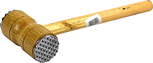 Sterling Ventures Wooden Steak Meat Tenderiser Mallet Hammer for Perfectly Tenderised Meat