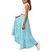 Girls Cute Bow Tiered Flowy Maxi Skirt Elastic High Waisted Summer Boho A-Line Long Swing Beach Skirts for 4-15 Years