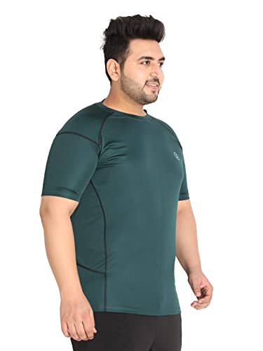 Image of CHKOKKO Men's Polyester Regular Fit Solid Sports T-Shirt