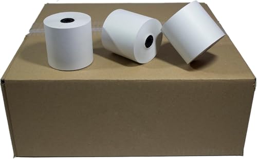 3" x 165' Kitchen Register Rolls,1 Ply Bond Printer Printer Pos Paper Roll 30 Rolls/Case (Single Solid Core 46GSM)