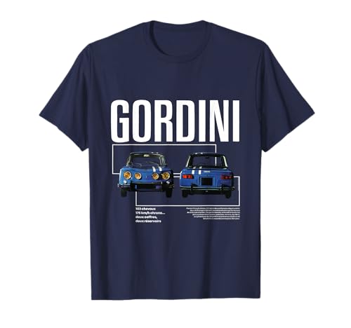 Renault Gordini Rally Racing Stripe Voiture Rétro Publicité T-Shirt