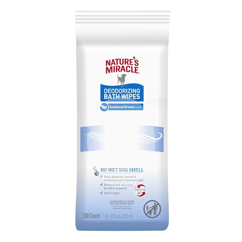 Nature's Miracle Deodorizing Bath Wipes Sunkissed Breeze Scent, 100 ct