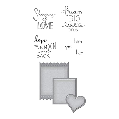 Spellbinders Labels of Love Stamp and Die Set, Metal, Multi-Colour, 23.9 x 15.4 x 0.5 cm - Image 2