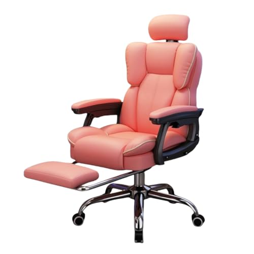 KSNWZ Ergonomic Cute Gamer Chair, Big Wide High Back Video Gaming Chair, Tiltable Armrests and Thickened Tray, Gaming Chair with Footrest for Adult Teen