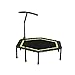 YYCHJU Trampolín Elástica de Jardín 48 '' Fitness trampolín, Mini trampolín silenciosa con la barandilla Ajustable, Rebounder Cubierta for Adultos y niños, Urbano Cardio Workout Trainer Inicio