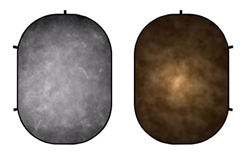 Toiles de fond portrait photographie Kate 1.5x2m fond pliable double face marron gris