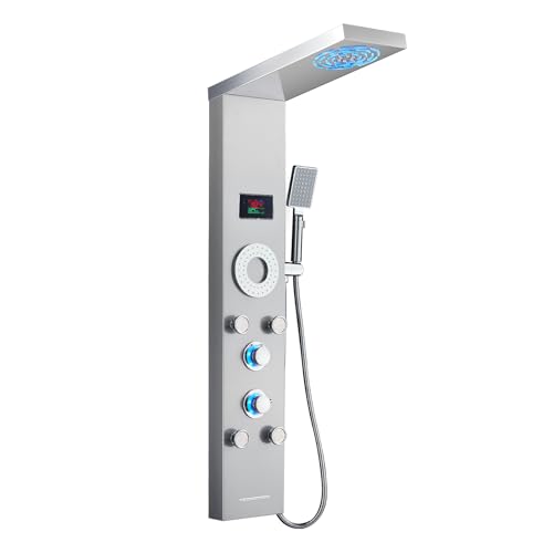 LED Shower Panel Tower with Body Jets and Handheld