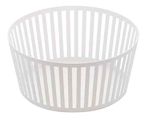 One-Day Sale: Up to 40% Off Red Co. Round Deep Steel Fruit Basket, Kitchen Storage, 8 Inches, White