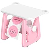 PONNOR Label Holder for Rolls and Fanfold Labels, Thermal Sticker Holder for Desktop Printer, Fragile Stickers for Shipping, Label Stand Accessory Supplies for Home, DIY, Office, Small Business(Pink)
