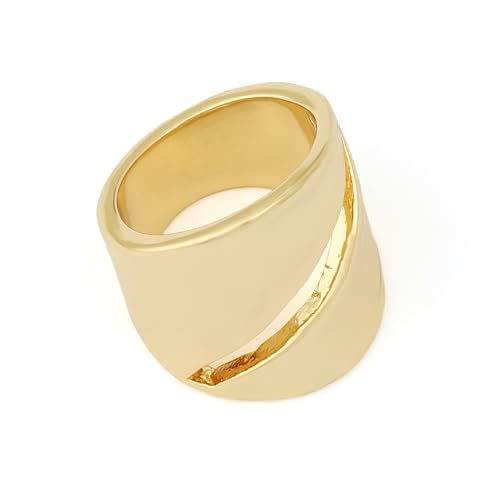 Robert Lee Morris Soho bague vintage ajourée en métal ciselé haute couture