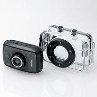 【中古】「非常に良い（無料延長保証）」ACAM-H01SBK(ブラック) アクションカメラ HD 防水ケ-ス付モデル Amazon | ACAM-H01SBK(ブラック) アクションカメラ HD 防水ケ-ス付