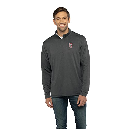 NCAA mens Collegiate Premium Lightweight Stretchy Gray 1/4 Zip Pullover