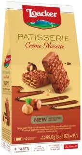 Loacker Patisery Crème Noisette Wafer Biscuits, 99.6 G