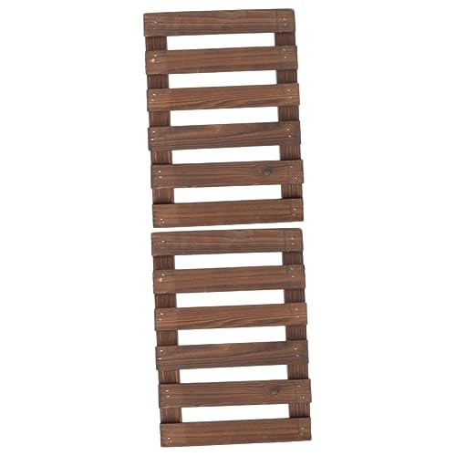 Warmhm 2St Träluckor Trä Fönsterjalusier Valvdekor Trä Jalusier Utlopp Luftflöde Ventil Trä Stege Väggskylt Fönsterram Väggdekor Väggjalusi Dekor Gårdsstil Jalusi Kåpa