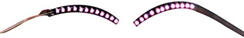 QUQUTWO LED Light Up Waterproof False Eyelashes Halloween Party Eyelid Luminous Lashes Pink