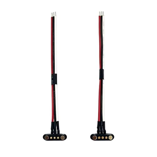 Connecteur PogoPin magnétique 3 broches à angle droit et fils de 10cm