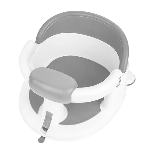 Siège de bain pour bébé assis Teksome bleu avec ventouses de fixation