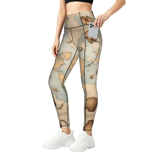 Leggings de moda para mujer en conjuntos de entrenamiento con bolsillos laterales para fitness