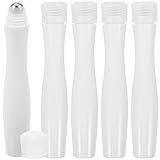 TOYANDONA Botellas Roll-On Vacías de 15 Ml Pack de 5 Unidades Botella Recargable para Aceites Esenciales y Perfume Portátil y Hermética Adecuado para Viajes y Uso Diario