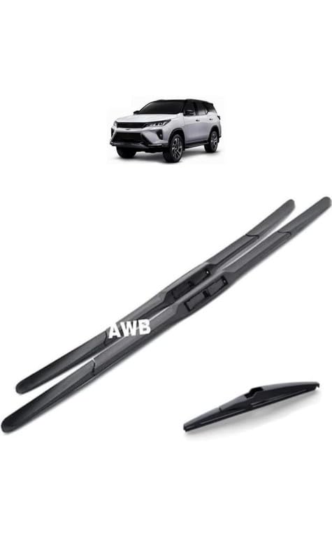 Image of AWB Hybrid Wiper Blades Front & Rear Compatible with Fortuner New 2016 Onwards (pack of 3)
