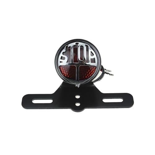 Feu stop arrière LED 12V puissant avec support de plaque robuste pour Bobber