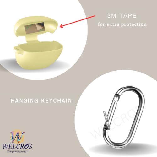 Image of WELCROS Soft Silicone Protective Case Cover for OnePlus Buds 4 (Ivory Gold)
