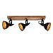 Produktbild BRILONER Leuchten - Spotleuchte, Deckenspot retro, Deckenleuchte vintage, Spots dreh- und schwenkbar, 3x E14, max. 25 Watt, Metall-Holz, Schwarz-Gold, 500x110x157mm (LxBxA)