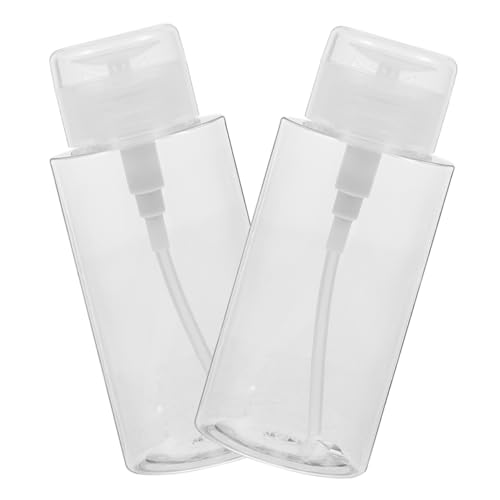 ARTSEWPLY ネイルリムーバーボトル 200ml 2個入り プレス式液体ディスペンサー トラベルボトル メイク落としや化粧水用 空ボトル