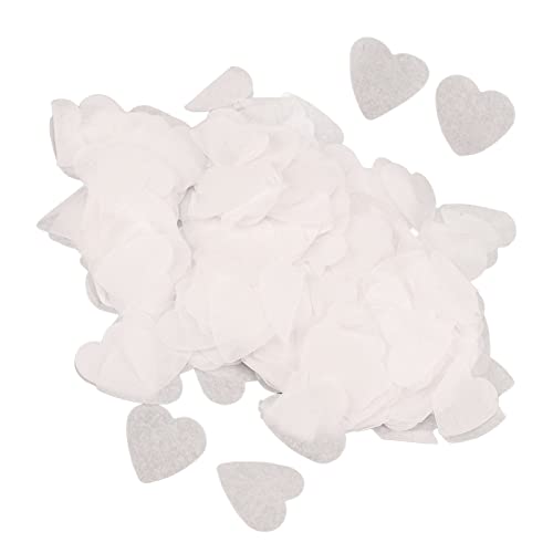 OLIMY Confettis en Forme de cœur Blanc, respectueux de l'environnement, 8 Paquets de confettis en Papier Multi-usages for décoration de Table. (Color : Defult, Size : Default)