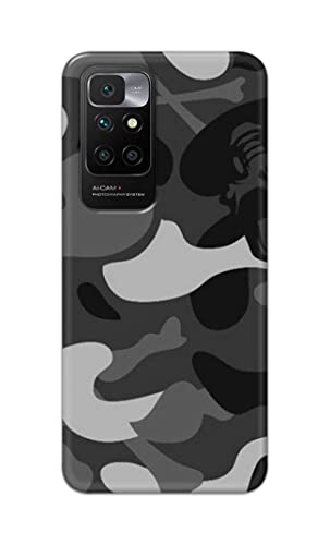 Image of Printed Hard Back Cover Case for Mi Redmi 10 Prime Back Cover (Army Pattern) -1302