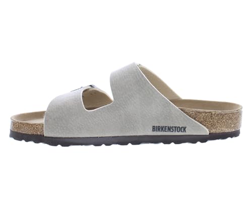 Image of Birkenstock Arizona Unisex Shoes Size 10, Color: Desert Dust Gray Taupe /Brown /Beige