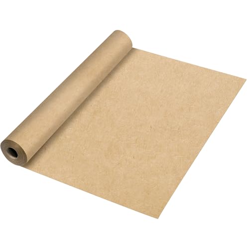 KEOHOLI 3 x 100 Ft Biodegradable Paper Weed Blocker Grass Barrier Landscape Paper Heavy Duty Biodegradable Paper Fabric for Garden Bed Grass Block (3x100 Ft)