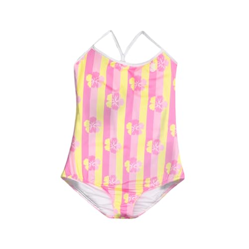 Image of Tommy Bahama Girls One Piece Swimsuit - Tropical Print, Cross-Back Bathing Suit - Quick-Drying Summer Swimwear for Kids