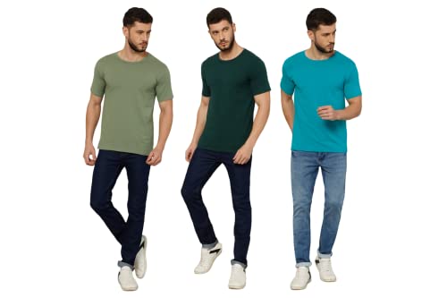 Image of T-Shirt for Men - 100% Cotton Casual T-Shirt | Half Sleeve, Round Neck 4 Way Stretch Fabric | Slim Fit T-Shirt